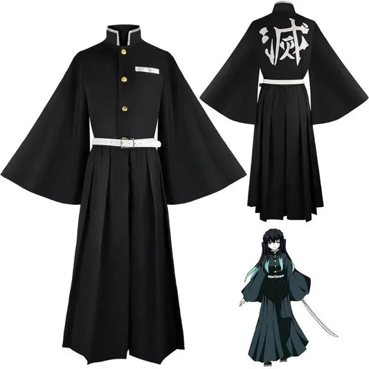 Anime und Zylinder Muichiro Kospy Kos Tsume Dämon Sayaer Kospy Dämonentöter: Kimetsu no Yaiba Dämonentöter Uniform Perücke Haween Kos Tsume für Frau So ist Leben