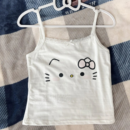 Hello‑Kitty Camis Top im modernen Cartoon Stil